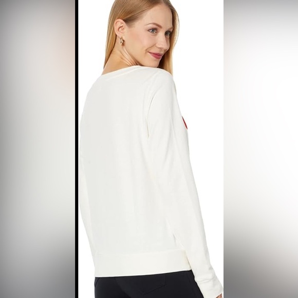 NWT Lilly Pulitzer Rami Sweatshirt Ruby Red Cheery Graphic - Picture 2 of 8